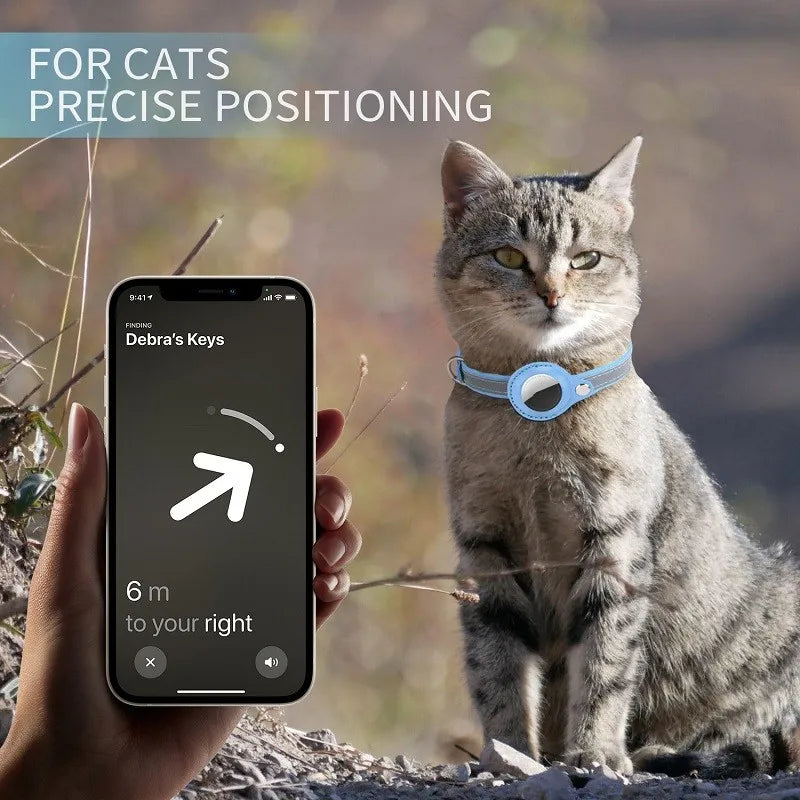 Leather Airtag Cat Collar