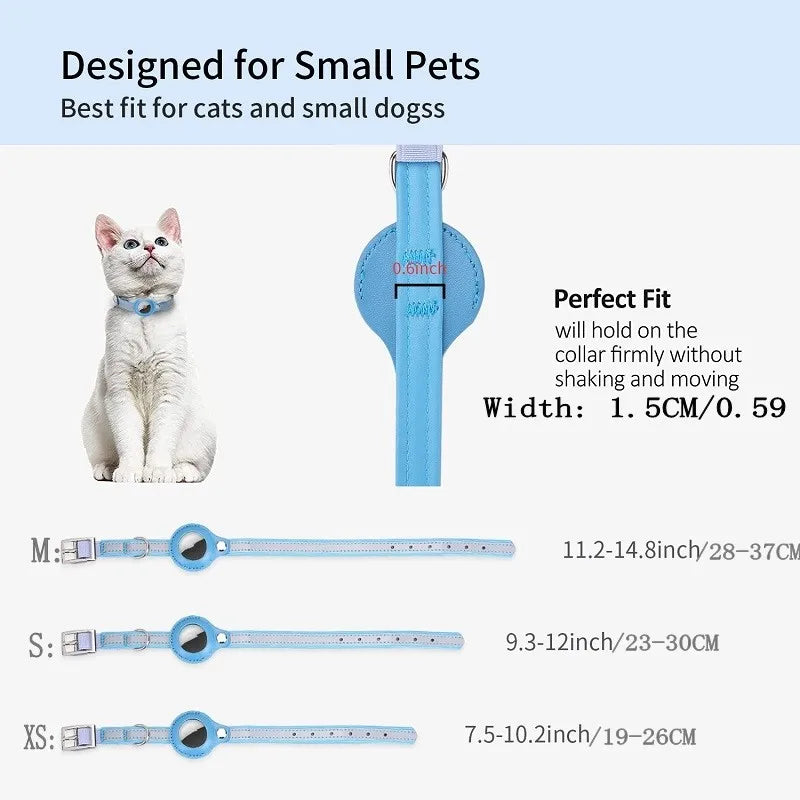 Leather Airtag Cat Collar