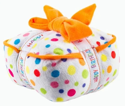 Birthday Cake Stuffed Dog Toy