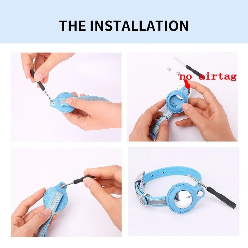 Leather Airtag Cat Collar