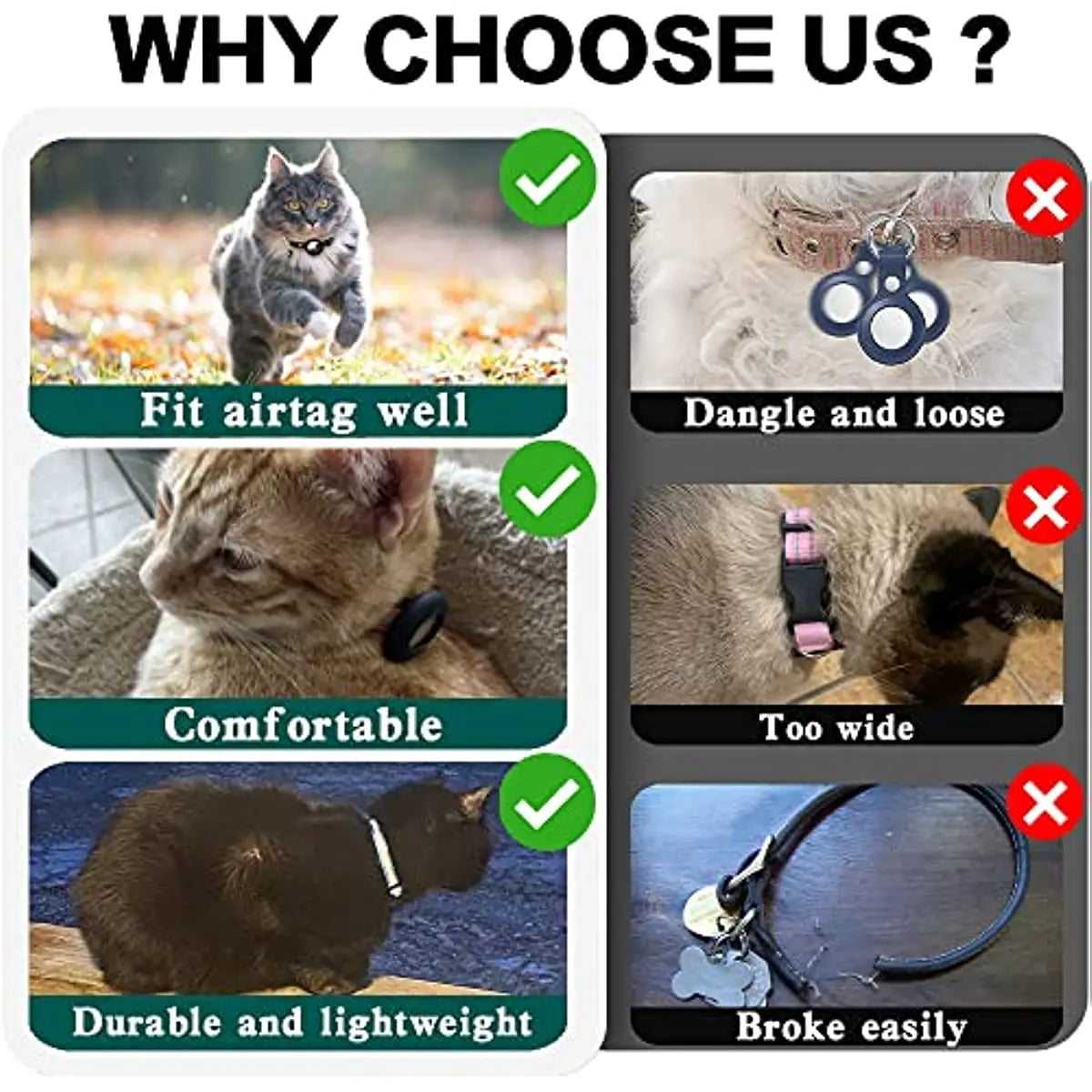 Reflective AirTag Collar