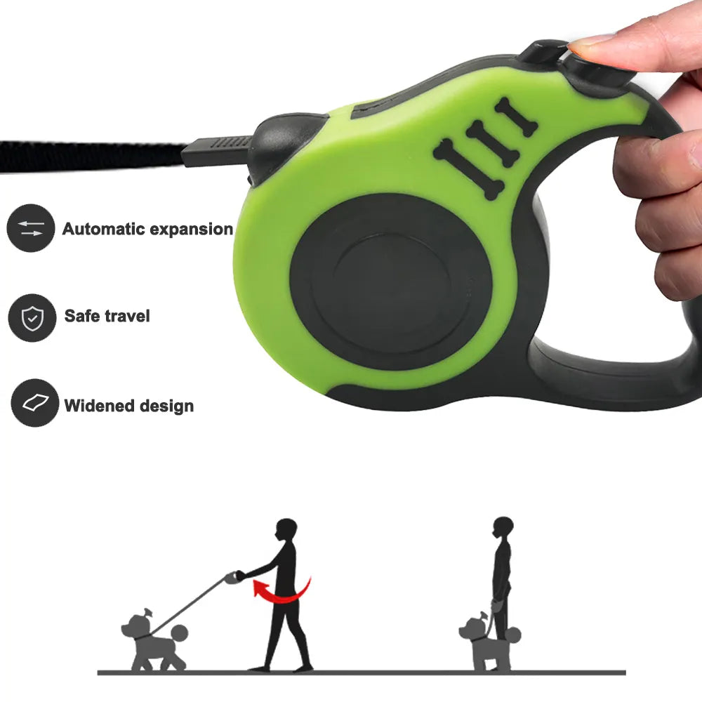 Durable Retractable Nylon Dog Leash