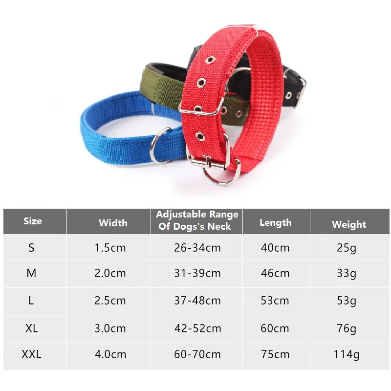 Adjustable Nylon Strap Dog Collar