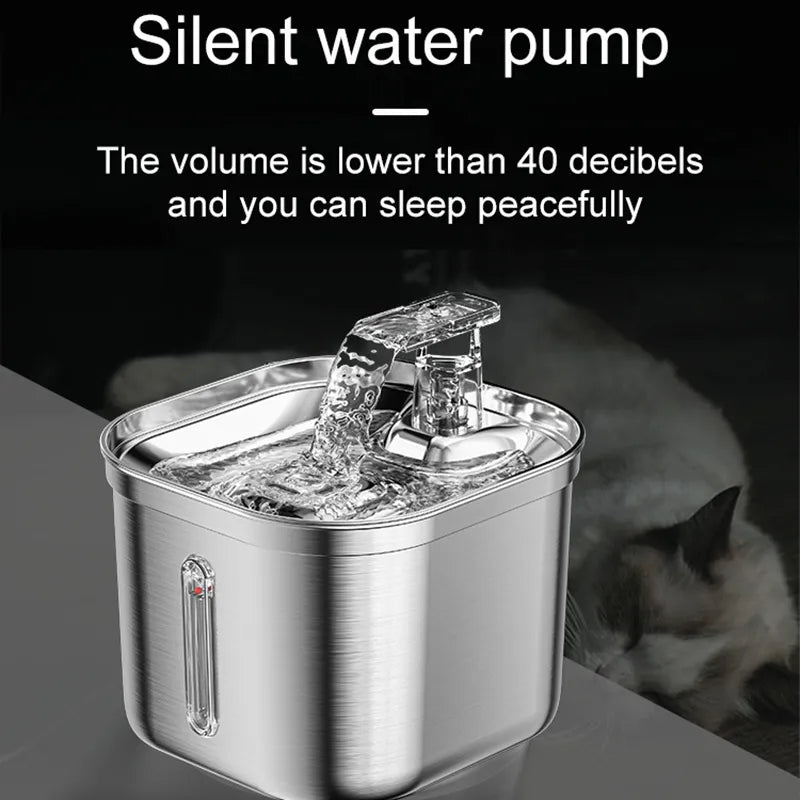 Stainless Steel Cat Water Foutain With Sensor