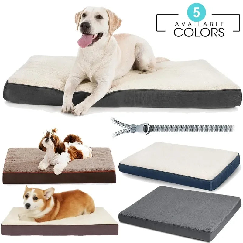 Plush Memory Foam Dog Bed