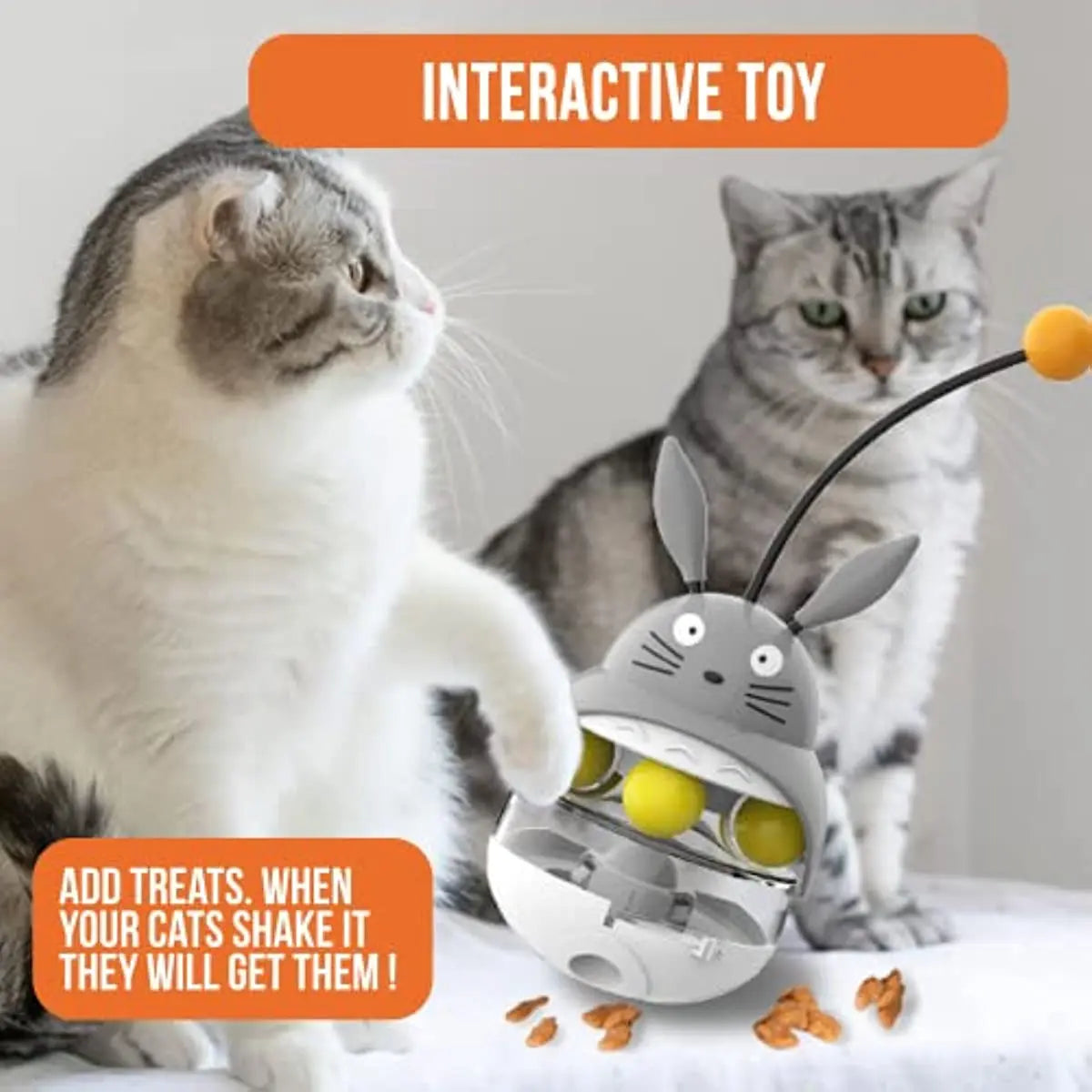 Interactive Cat Feeder Dispenser Toy