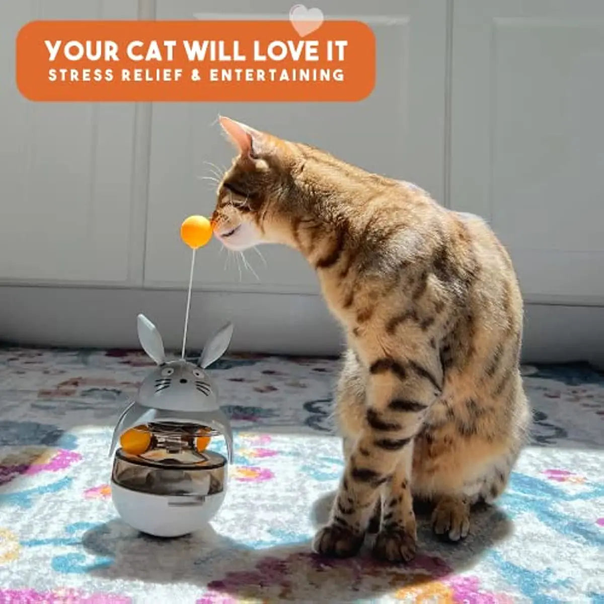 Interactive Cat Feeder Dispenser Toy