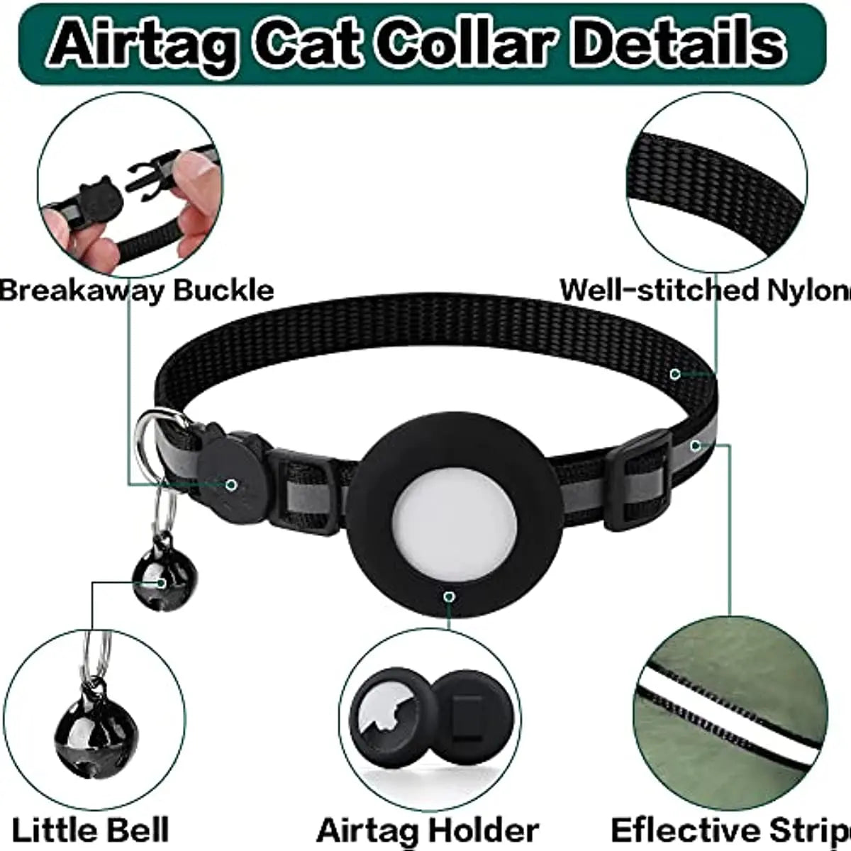 Reflective AirTag Collar