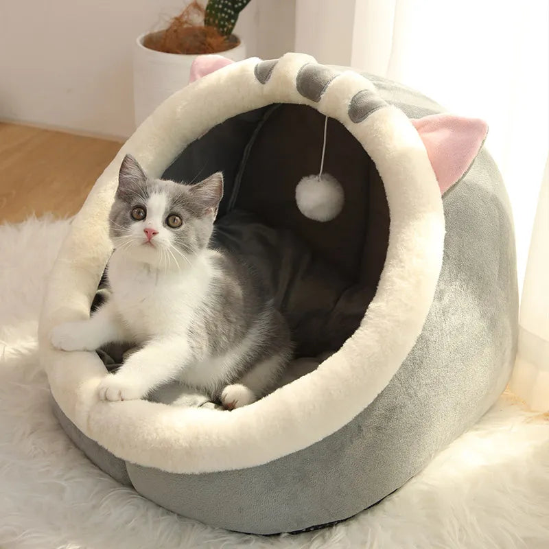 Deep Sleep Cartoon Cat Bed