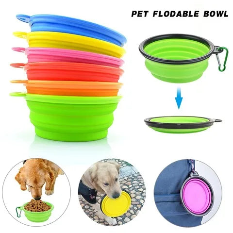 Collapsible Silicone Dog Bowl