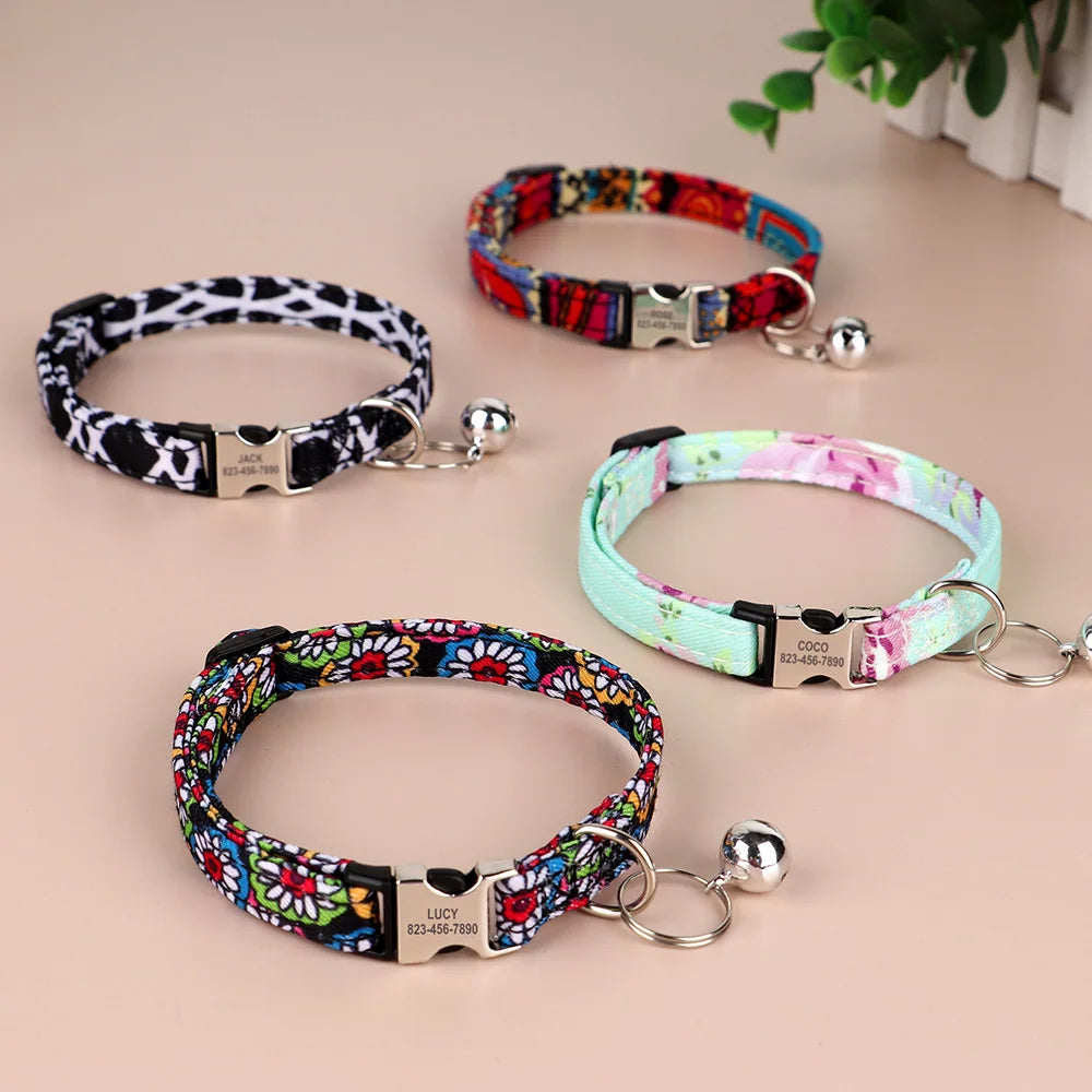 Personalized Printed Cat Collar