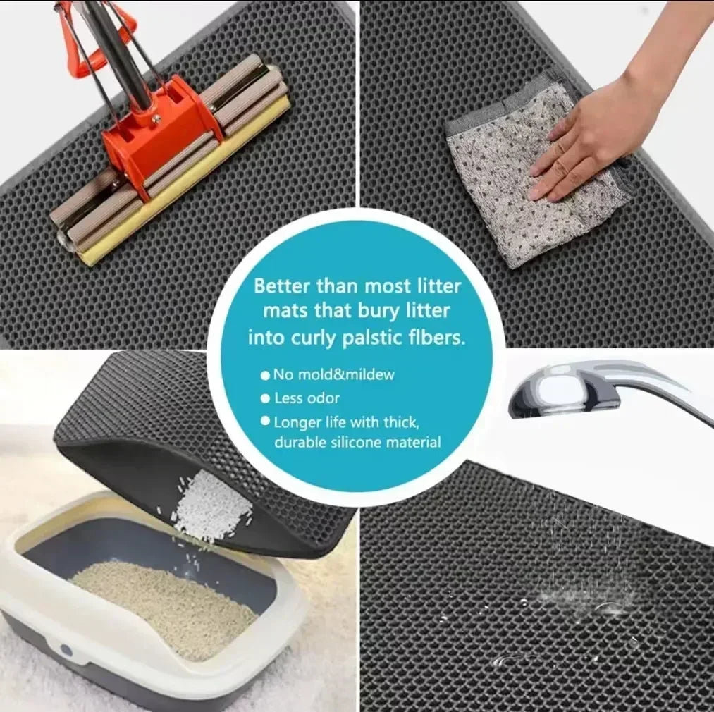 Double-Layer Non-Slip Litter Mat