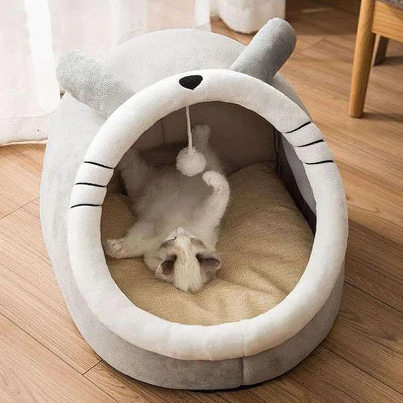 Deep Sleep Cartoon Cat Bed