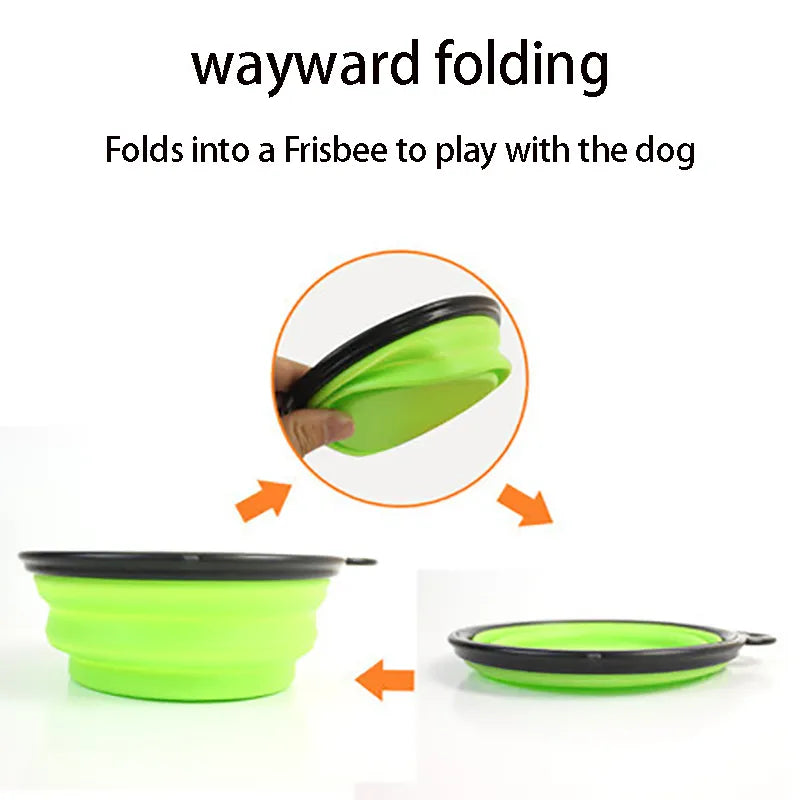 Collapsible Silicone Dog Bowl