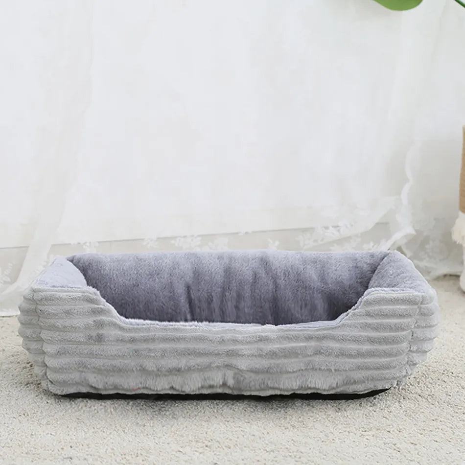 Square Plush Dog Bed Sofa